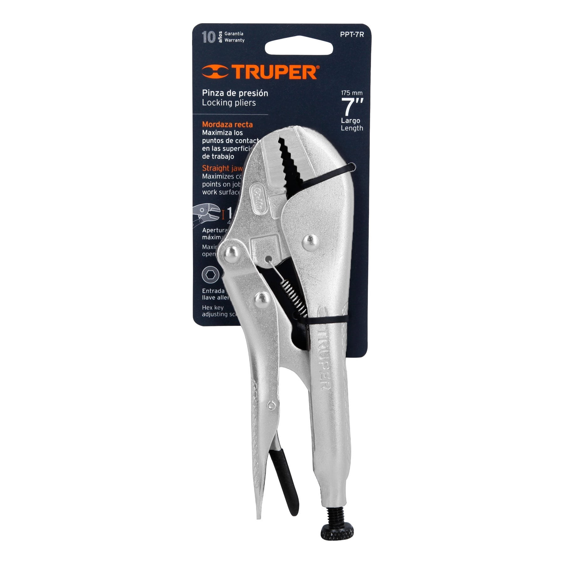 ALICATE DE PRESION RECTO 7" 17422 - TRUPER