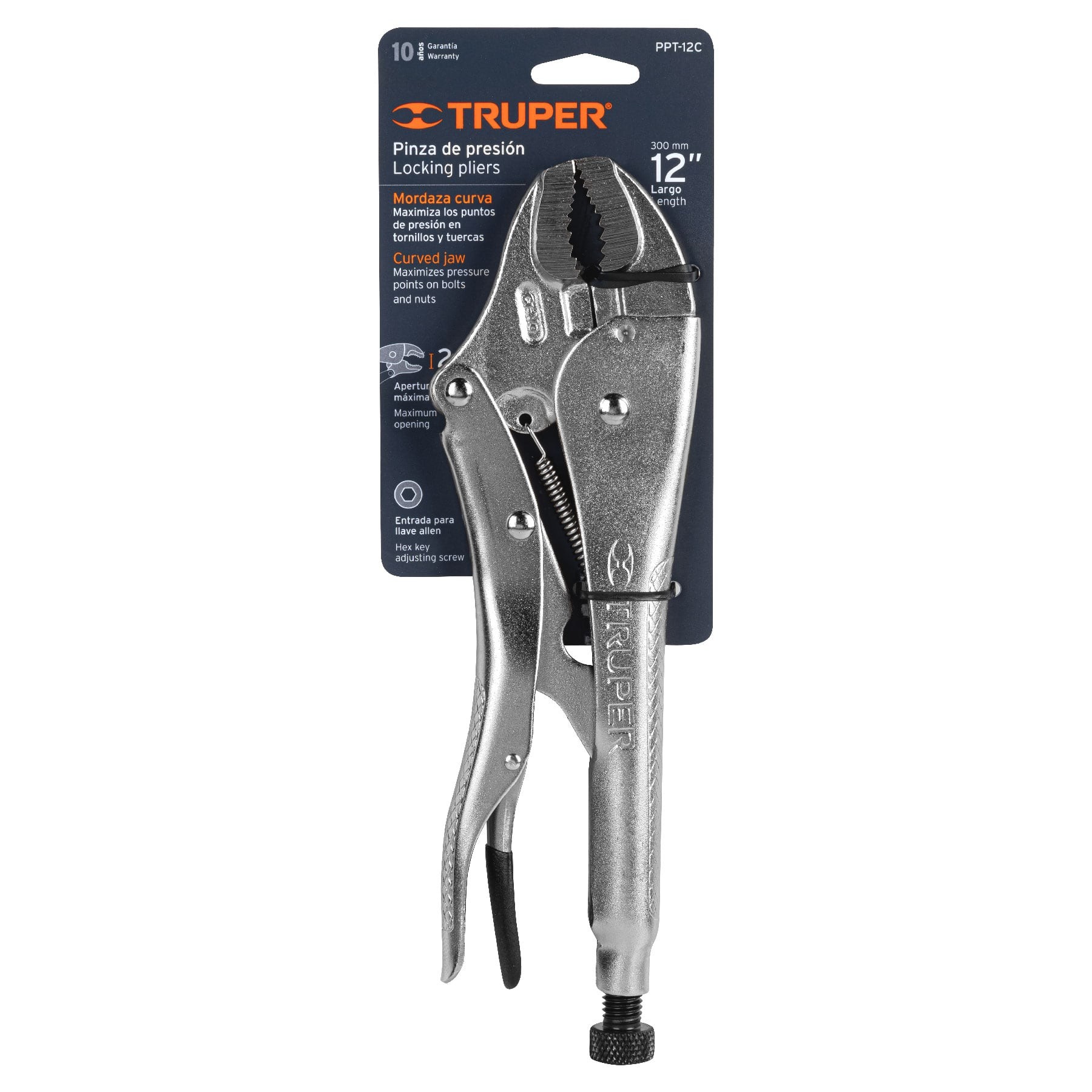 ALICATE DE PRESION CURVO 12" 17429 - TRUPER