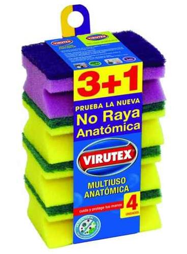 FIBRA ESPONJA ANATOMICA X4 - VIRUTEX