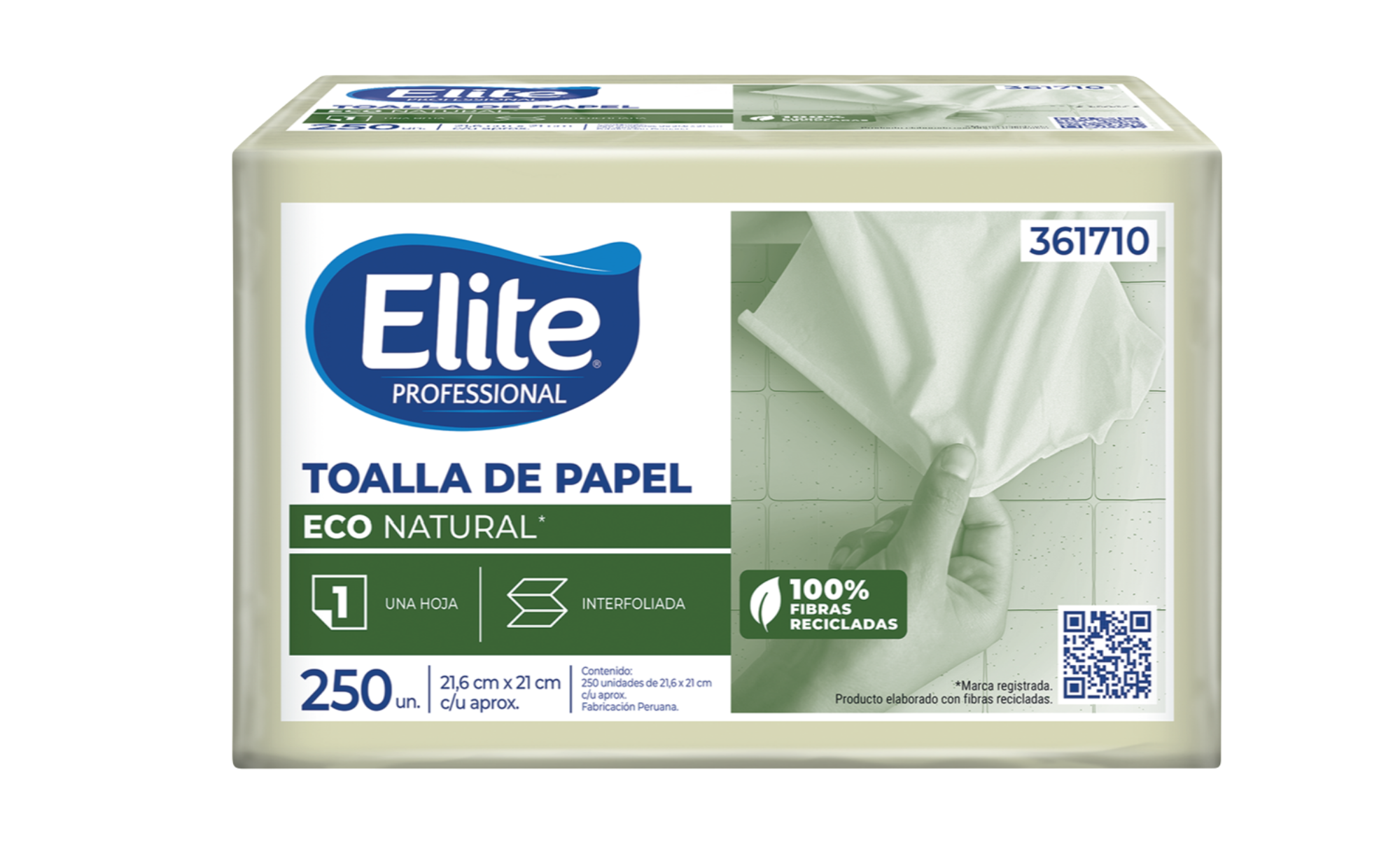 PAPEL TOALLA INTERFOLIADO PLUS UNA HOJA ECOLOGICO 250H 361710 / 360484