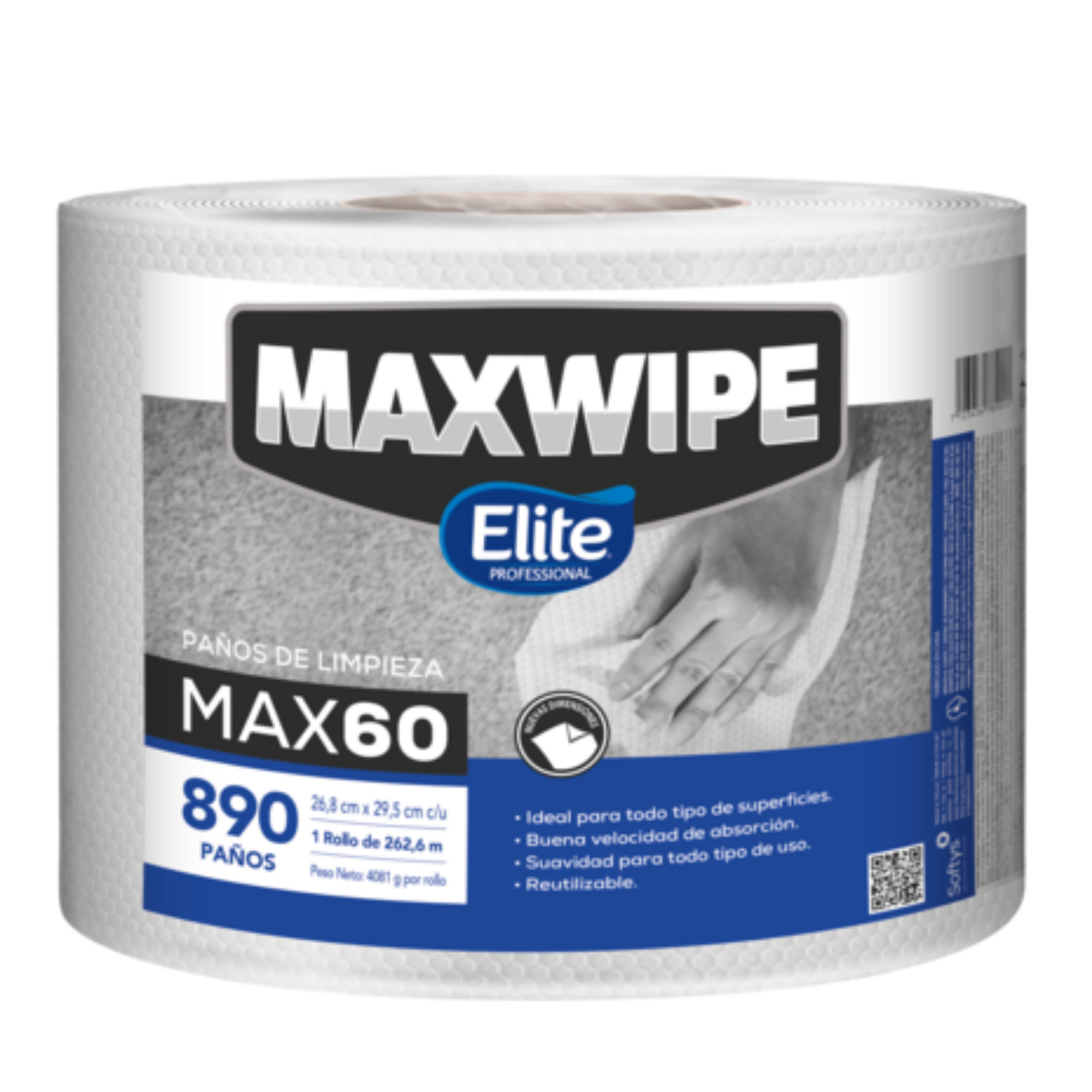 MAXWIPE MAX60 BOBINA X1 UND 890 PAÑOS 361794