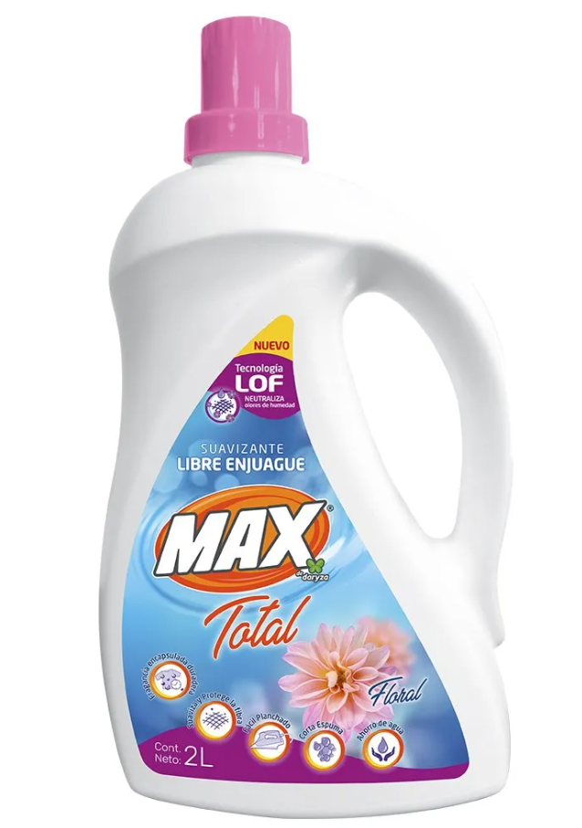 SUAVIZANTE LIBRE ENJUAGUE FLORAL X FRASCO 2 LT - MAX DARYZA